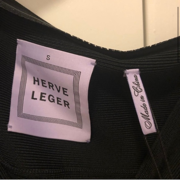 Herve Leger Black Bandage Cutout Dress - Picture 4 of 6